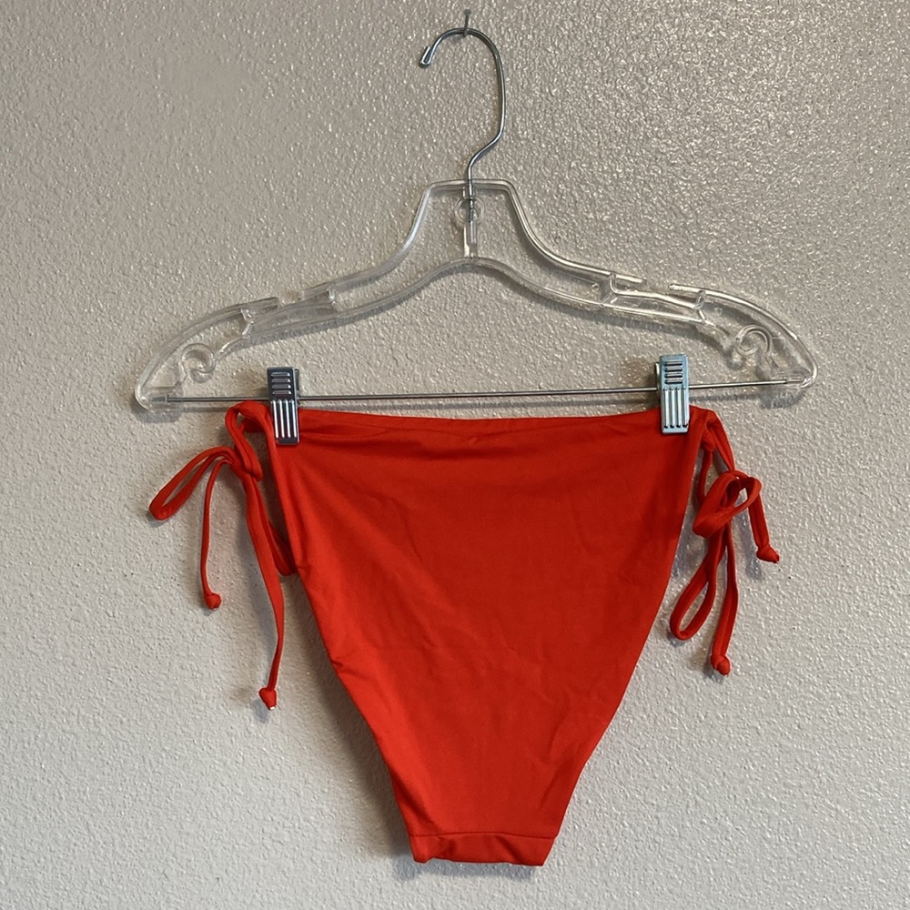 Andie The String Bikini Bottom in Siren Orange (Size L) - Picture 8 of 11